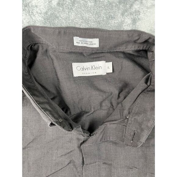 Calvin Klein Black Slim Fit Button Down Shirt Men’s XL Excellent - Picture 6 of 10